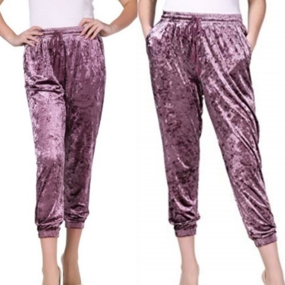 Crushed Velvet Joggers - Picture 4 of 4